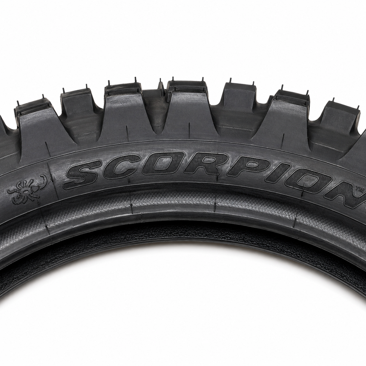 لاستیک پیرلی کراسی 120/90/19 ساخت اندونزی اصل اسکورپیون ام ایکس اکسترا ایکس PIRELLI SCORPION MX EXTRA X مخصوص موتور های 400 سی سی به بالا کد 201446