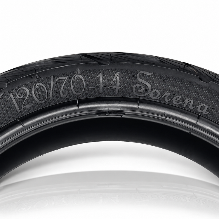 لاستیک زیر صفری ایران یاسا 120/70/14 / ساخت ایران چرخ جلو Joymax کد 201137