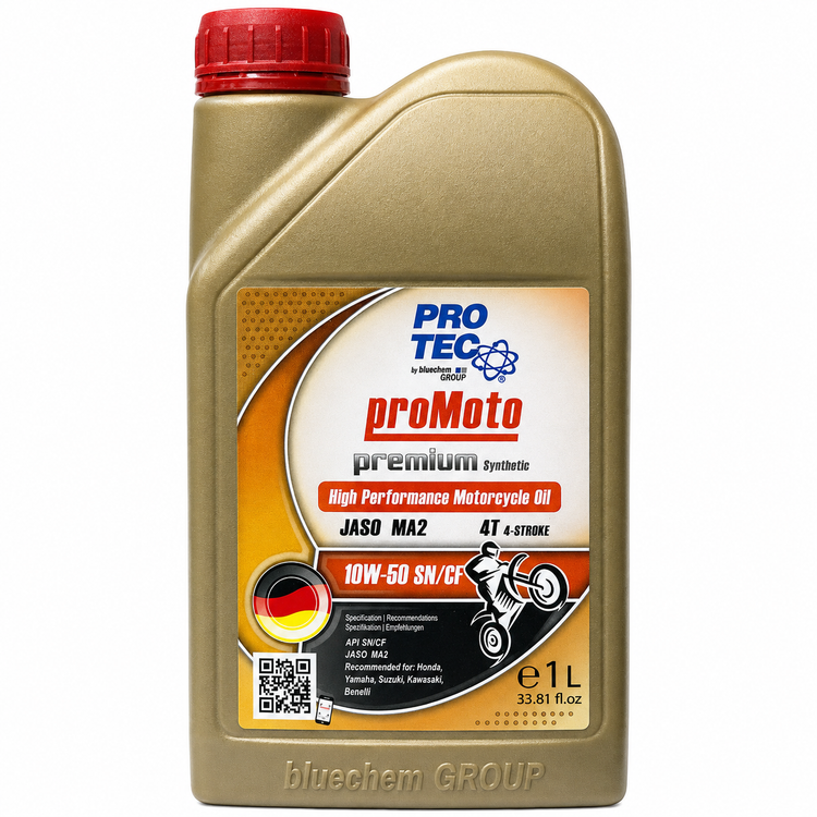 روغن موتور پروتک PROTEC Oil 10W50 SN حجم 1 لیتر مخصوص موتورهای دنده ای تحت لیسانس آلمان اصل کد 200784