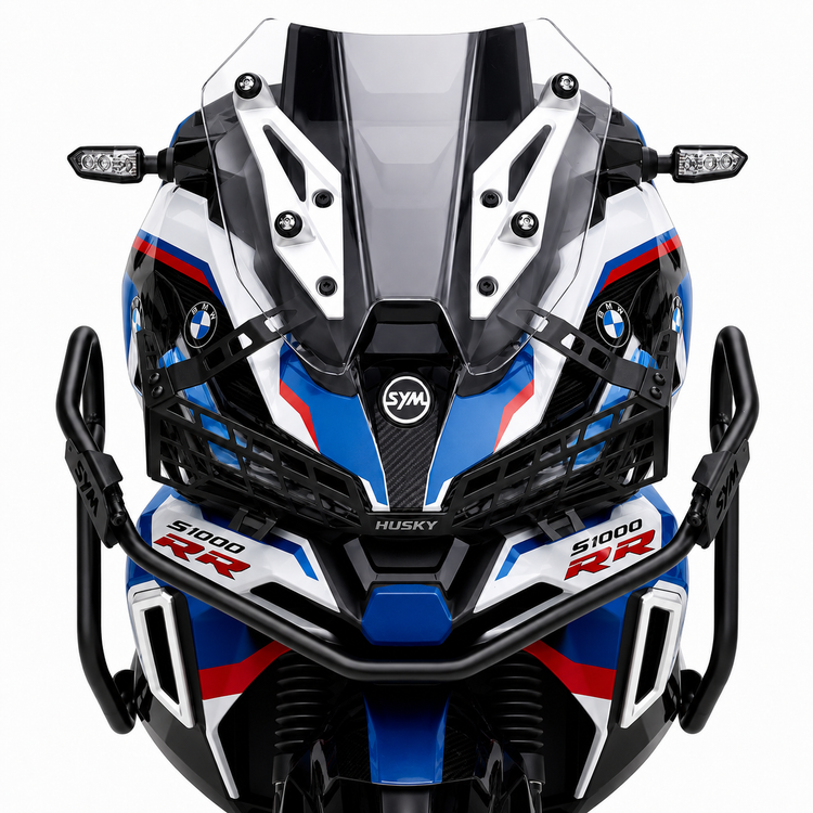 محافظ چراغ جلو فلزی هاسکی Sym Adv 175 اصل کد 201390