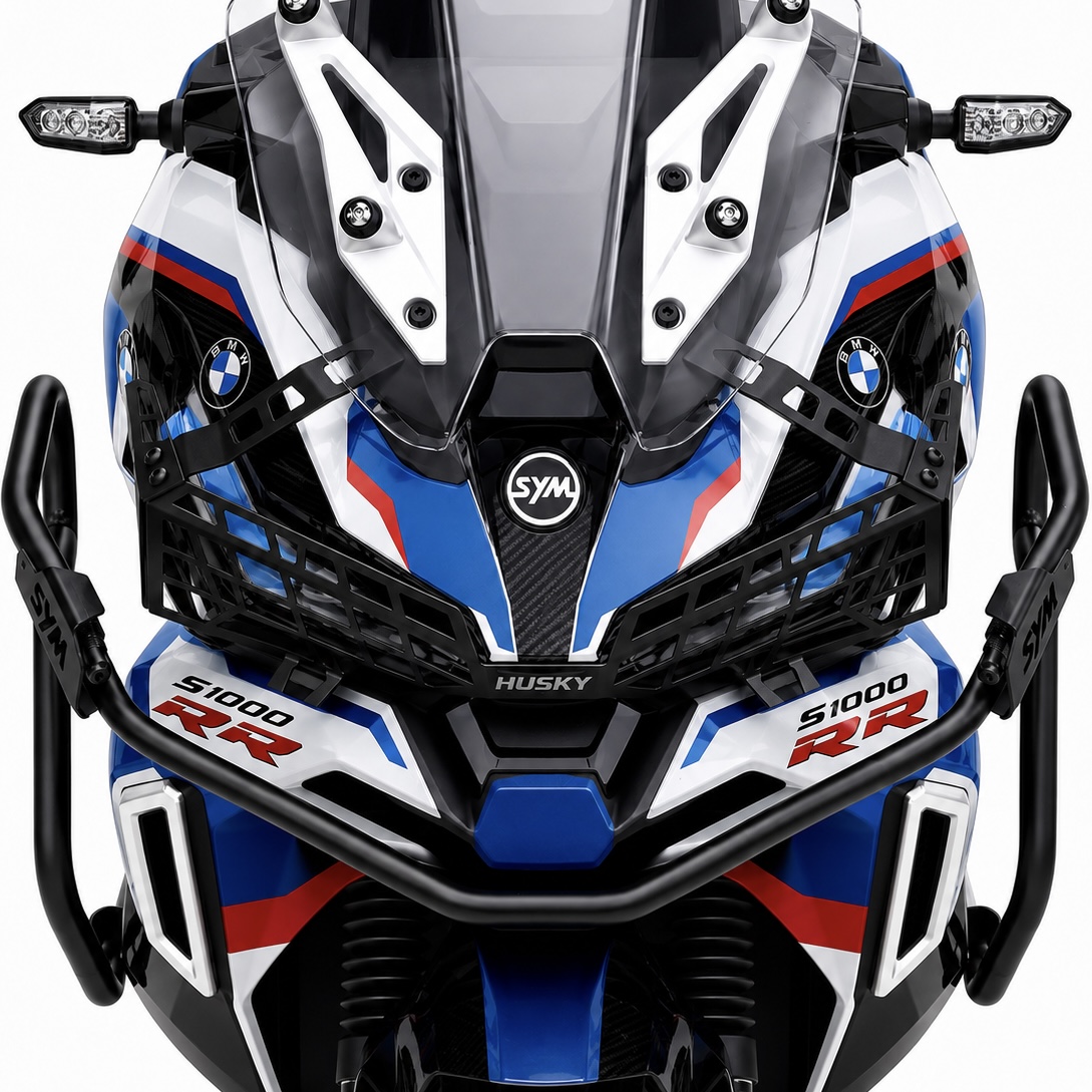 محافظ چراغ جلو فلزی هاسکی Sym Adv 175 اصل کد 201390