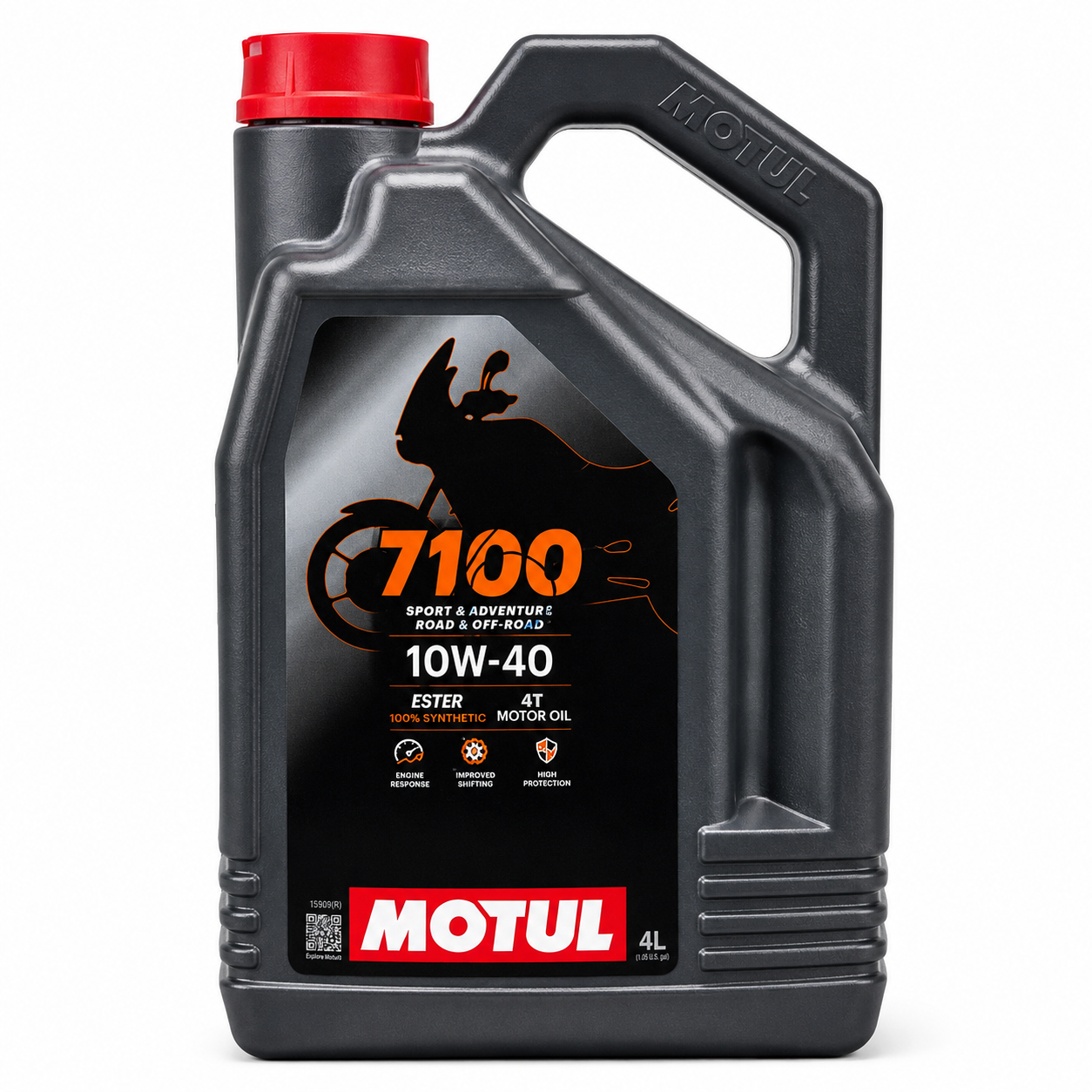 روغن موتور موتول 4 لیتری مخصوص موتور های دنده ای MOTUL 10W40 مدل 7100 / ساخت ایتالیا اصل کد 200777