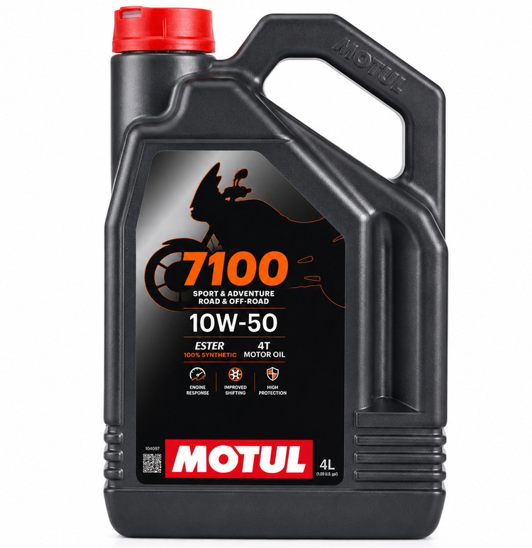 روغن موتور موتول 4 لیتری مخصوص موتور های دنده ای MOTUL 10W50 مدل 7100 / ساخت ایتالیا اصل کد 200769