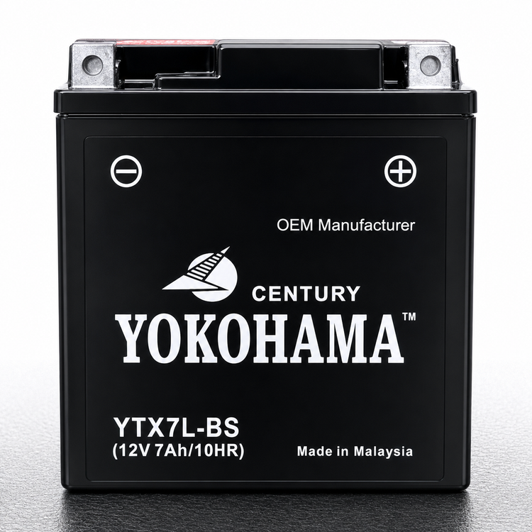 باتری بلند 12 ولت 7 امپر یوکوهاما اتمی (ژل بغل) YOKOHAMA CENTURY ساخت مالزی اصل کد 202407