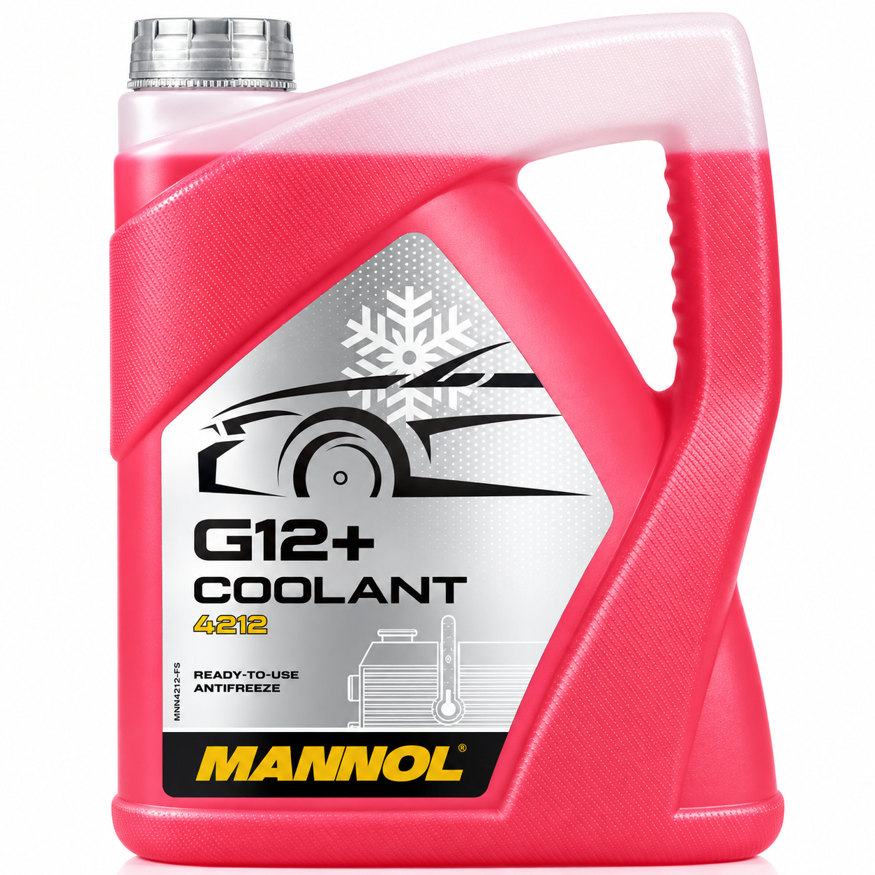 کولانت ضدیخ ضدجوش خودرو مانول ۵ لیتر MANNOL Coolant G12+ 4212 رنگ صورتی ساخت آلمان اصل کد ۲۰۲۴۲۱