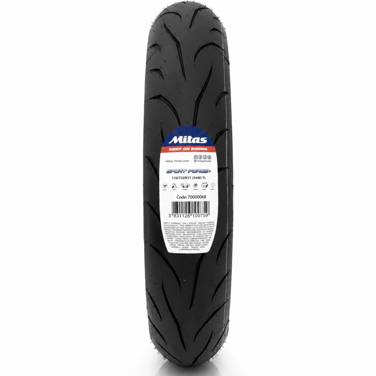 لاستیک میتاس اسپرت اسپرت فورس 110/70/17 + MITAS SPORT FORCE ساخت اروپا کشور اسلوونی گل خلوت کد ۲۰۰۷۴۶