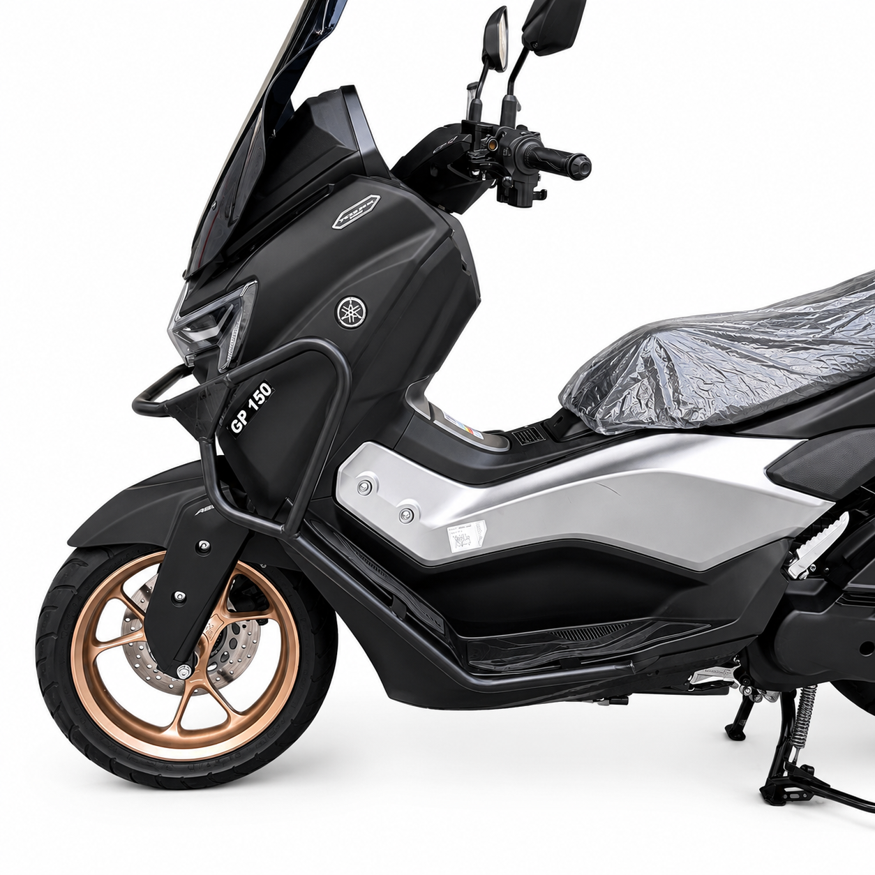 فلاپ بغل پا چپ نقره ای مات تیره YAMAHA Nmax Turbo / ساخت اندونزی اصل کد 201628