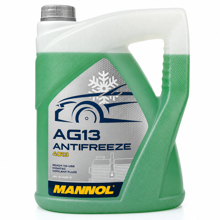 کولانت ضدیخ ضدجوش خودرو مانول 5 لیتر MANNOL COOLANT Antifreeze G13 4013 رنگ سبز ساخت آلمان اصل کد ۲۰۱۶۶۴