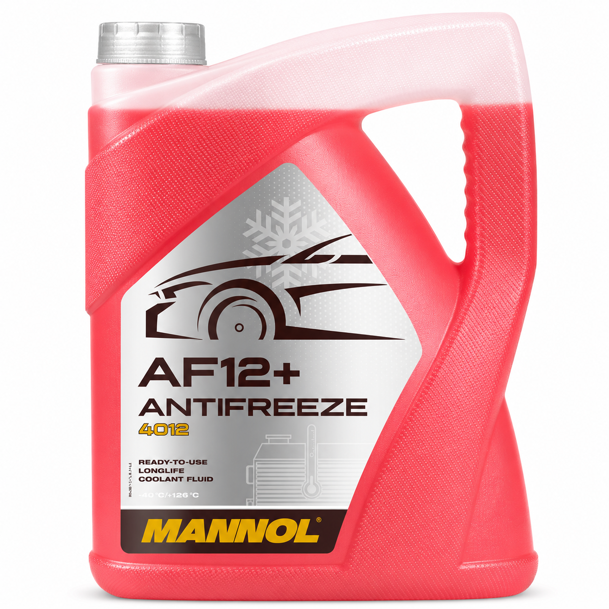 کولانت ضدیخ ضدجوش خودرو مانول ۵ لیتر MANNOL Antifreeze AF12+ (-40 °C) Longlife 4012 رنگ صورتی ساخت آلمان اصل کد ۲۰۲۴۲۱