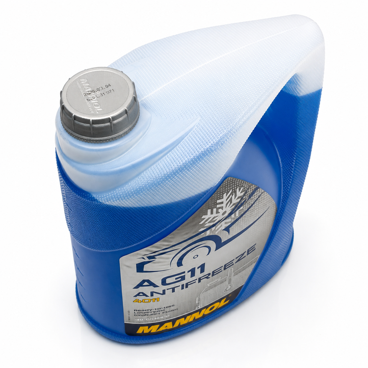 کولانت و ضدیخ ضدجوش خودرو مانول حجم 5 لیتر MANNOL Antifreeze AG11 آبی مدل 4011 ساخت آلمان اصل کد ۲۰۲۴۲۰