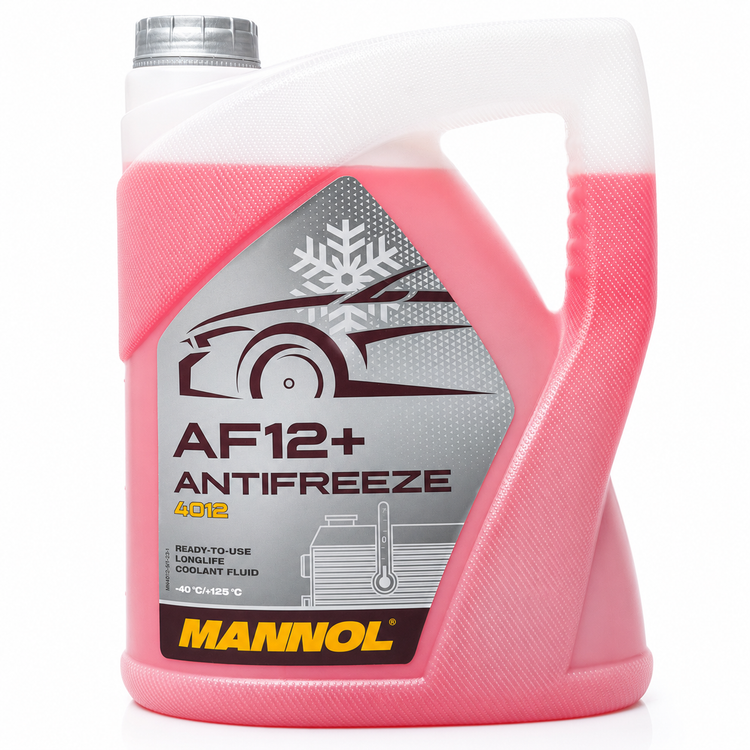 کولانت ضدیخ ضدجوش خودرو مانول ۵ لیتر MANNOL Antifreeze AF12+ (-40 °C) Longlife 4012 رنگ صورتی ساخت آلمان اصل کد ۲۰۲۴۲۱