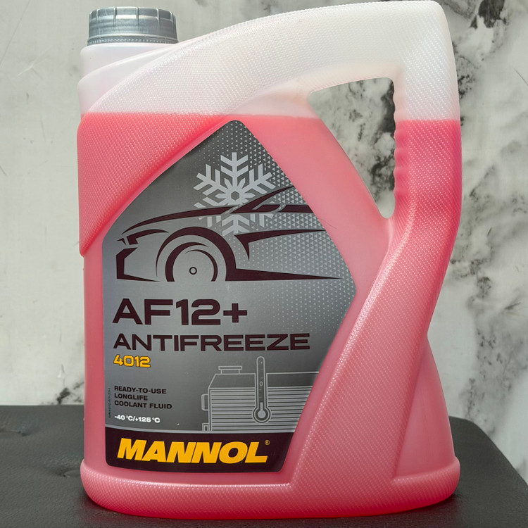 کولانت ضدیخ ضدجوش خودرو مانول ۵ لیتر MANNOL Antifreeze AF12+ (-40 °C) Longlife 4012 رنگ صورتی ساخت آلمان اصل کد ۲۰۲۴۲۱