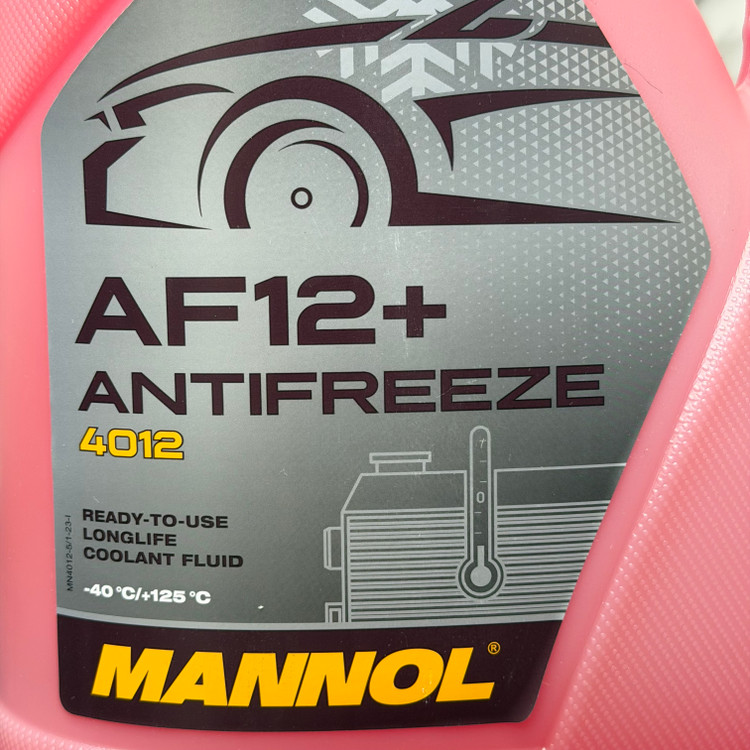 کولانت ضدیخ ضدجوش خودرو مانول ۵ لیتر MANNOL Antifreeze AF12+ (-40 °C) Longlife 4012 رنگ صورتی ساخت آلمان اصل کد ۲۰۲۴۲۱