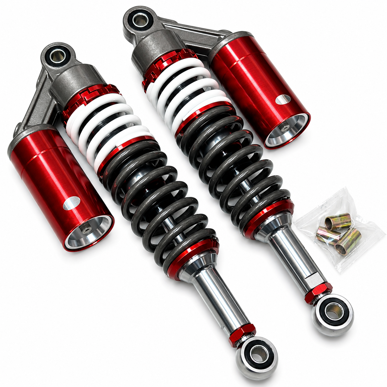 ست کمک فنر اسپرت رنگ سفید طوسی قرمز مناسب برای عقب HONDA CDI 125cc / مدل گازی کپسول دار واقعی