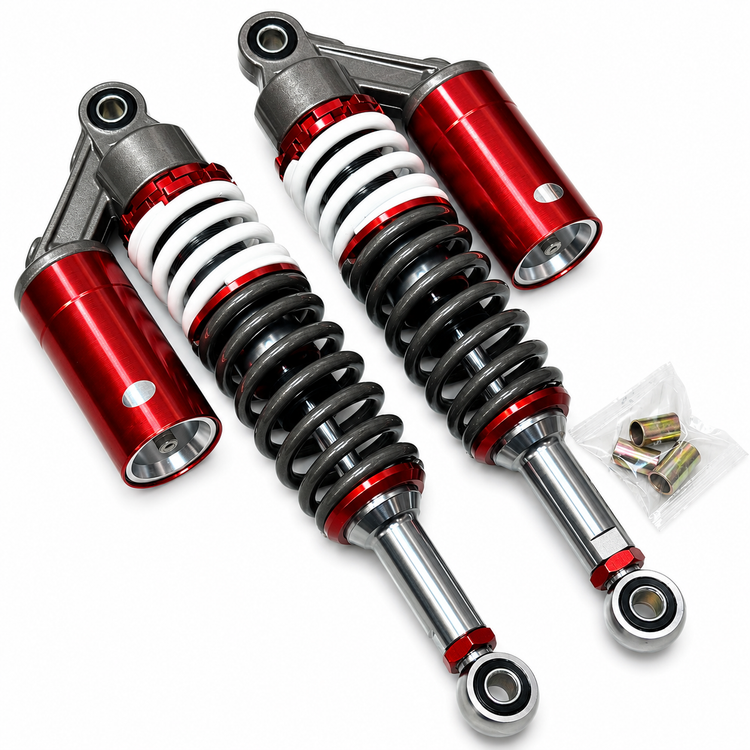 ست کمک فنر اسپرت رنگ سفید طوسی قرمز مناسب برای عقب HONDA CDI 125cc / مدل گازی کپسول دار واقعی