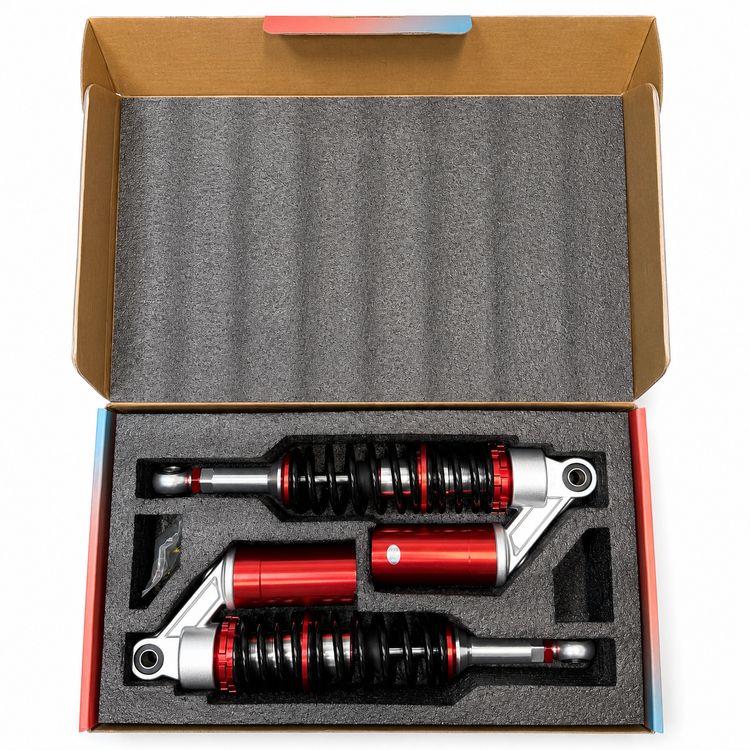 ست کمک فنر اسپرت رنگ مشکی نقره ای قرمز مناسب برای عقب HONDA CDI 125cc / مدل گازی کپسول دار واقعی
