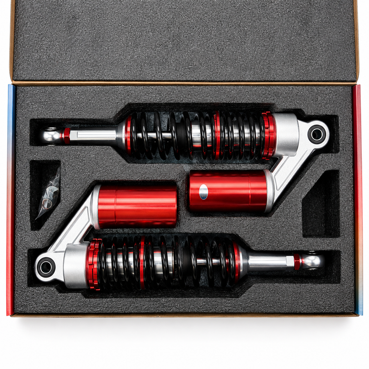 ست کمک فنر اسپرت رنگ مشکی نقره ای قرمز مناسب برای عقب HONDA CDI 125cc / مدل گازی کپسول دار واقعی