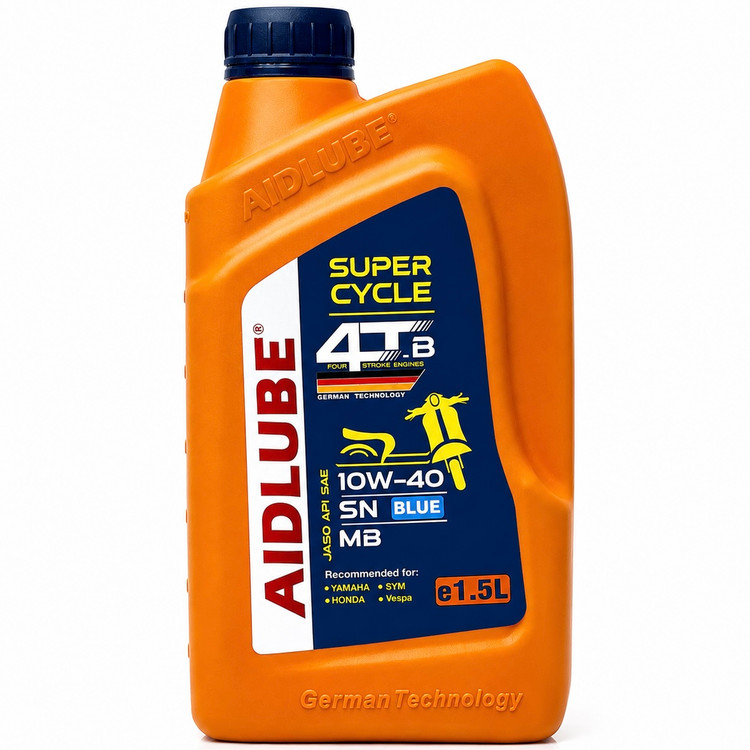 روغن موتور ایدلوب AIDLUBE 10W40 SN MB 1.5L مخصوص موتور اسکوتر JOYMAX XMAX فول سنتتیک تحت لیسانس ایدلوب آلمان اصل کد 202408
