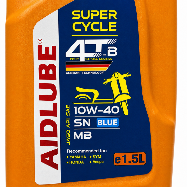 روغن موتور ایدلوب AIDLUBE 10W40 SN MB 1.5L مخصوص موتور اسکوتر JOYMAX XMAX فول سنتتیک تحت لیسانس ایدلوب آلمان اصل کد 202408