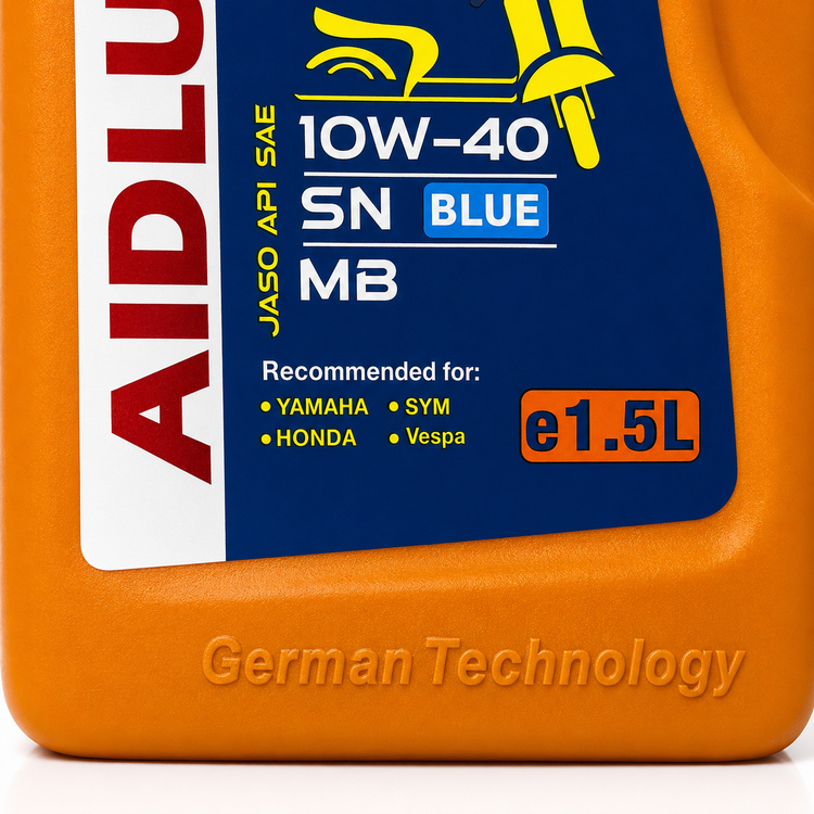 روغن موتور ایدلوب AIDLUBE 10W40 SN MB 1.5L مخصوص موتور اسکوتر JOYMAX XMAX فول سنتتیک تحت لیسانس ایدلوب آلمان اصل کد 202408