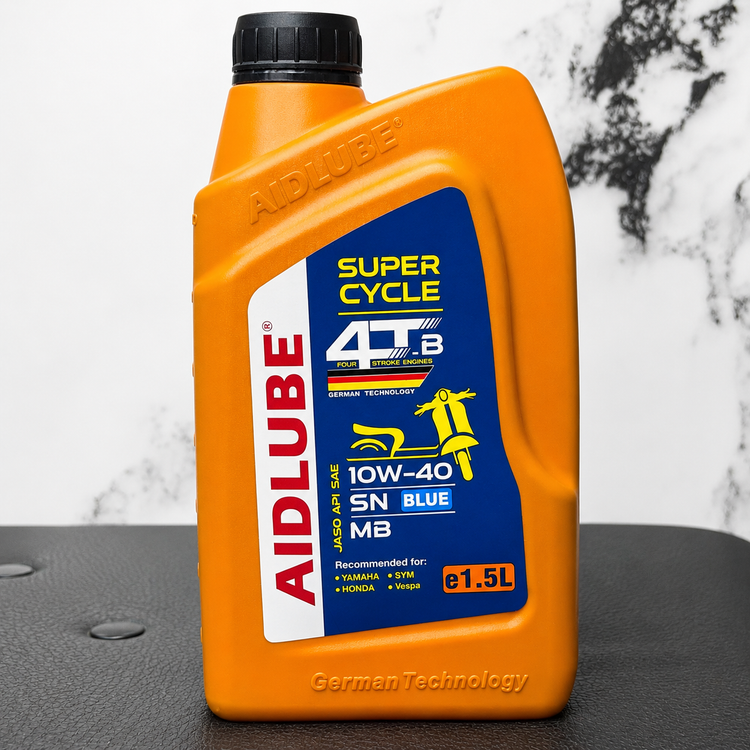 روغن موتور ایدلوب AIDLUBE 10W40 SN MB 1.5L مخصوص موتور اسکوتر JOYMAX XMAX فول سنتتیک تحت لیسانس ایدلوب آلمان اصل کد 202408
