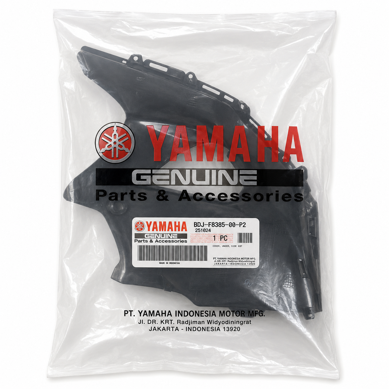 فلاپ اسپایلر YAMAHA R15 مشکی براق سمت چپ ساخت اندونزی اصل کد 202240