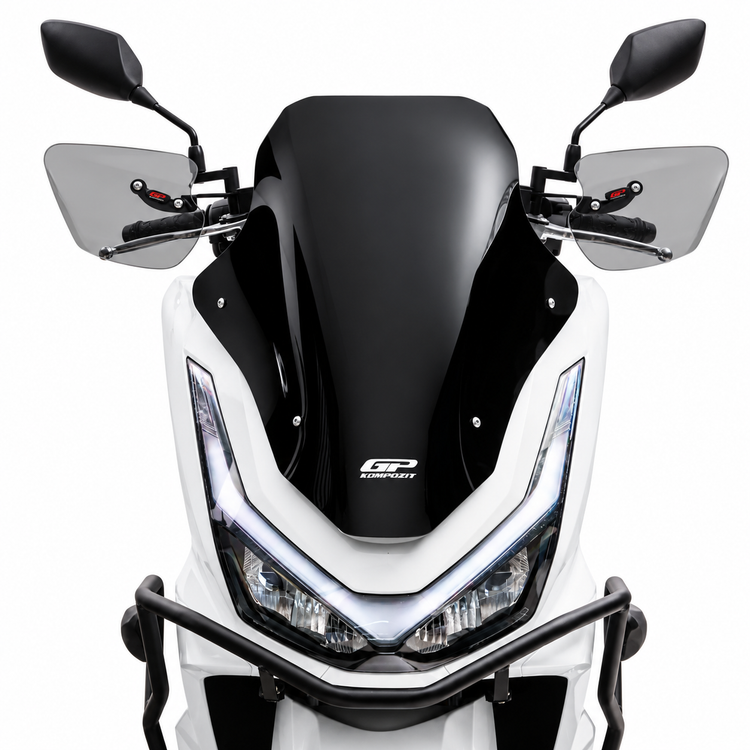 طلق / شیلد مشکیGP KOMPOZIT HONDA PCX160 55cm / مناسب اتاق جدید 1404 به بالا / ساخت ترکیه اصل کد 201381