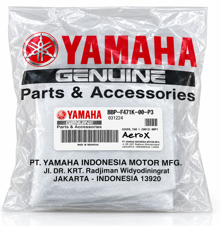فلاپ بین گیتاری YAMAHA Aerox مشکی متالیک ساخت اندونزی اصل کد 202074