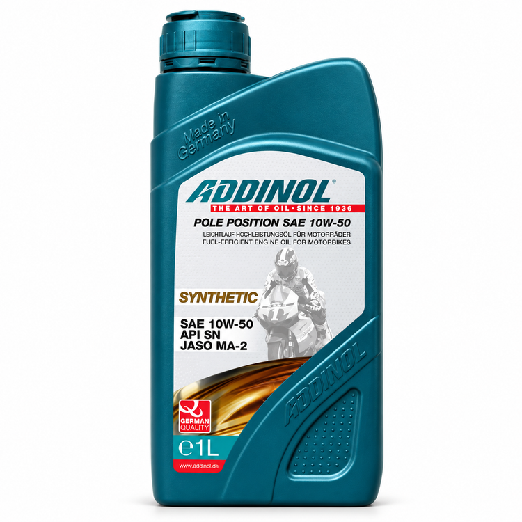روغن موتور مخصوص موتورهای دنده ای ادینول 1 لیتر ADDINOL 10W50 MA2 SN ساخت آلمان اصل کد 202356