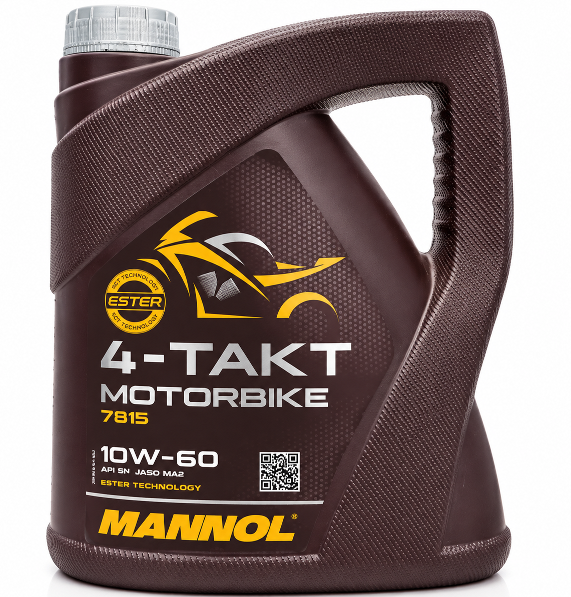 روغن موتور سیکلت مانول مخصوص موتور دنده ای 4 لیتر MANNOL 10W60 SP کد ۷۸۱۵ / ساخت کشور آلمان اصل کد 201662
