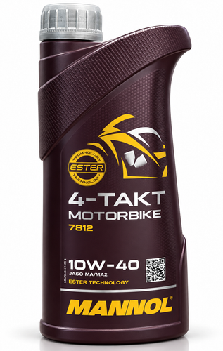 روغن موتور سیکلت مانول مخصوص موتور دنده ای 1 لیتر MANNOL 10W40 مدل 7812 / ساخت کشور آلمان اصل کد 000231