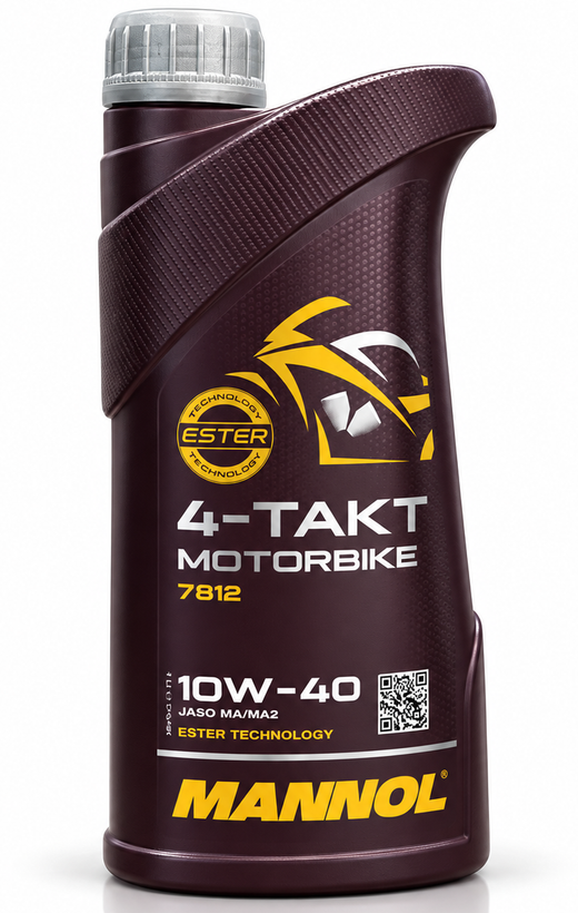 روغن موتور سیکلت مانول مخصوص موتور دنده ای 1 لیتر MANNOL 10W40 مدل 7812 / ساخت کشور آلمان اصل کد 000231