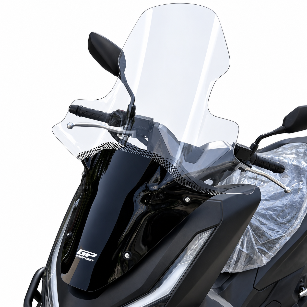 طلق شفاف بادگیر دسته دار هوندا GP KOMPOZIT HONDA PCX160 78cm مناسب اتاق جدید ساخت ترکیه اصل کد 202125