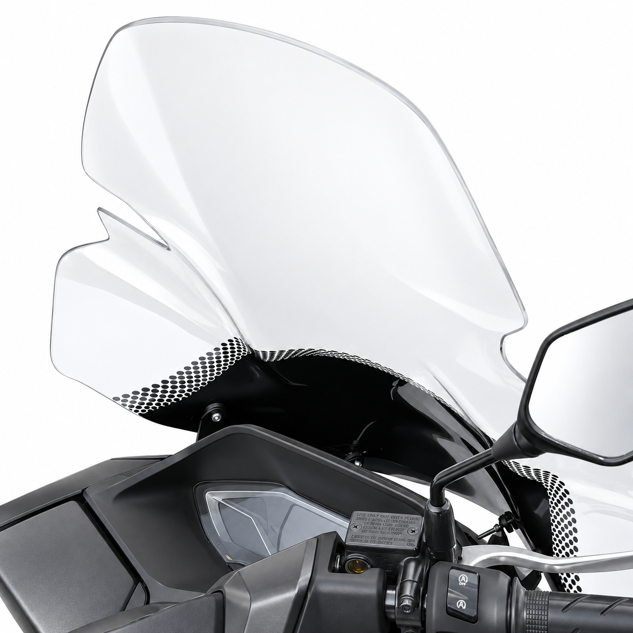 طلق شفاف بادگیر دسته دار هوندا GP KOMPOZIT HONDA PCX160 78cm مناسب اتاق جدید ساخت ترکیه اصل کد 202125