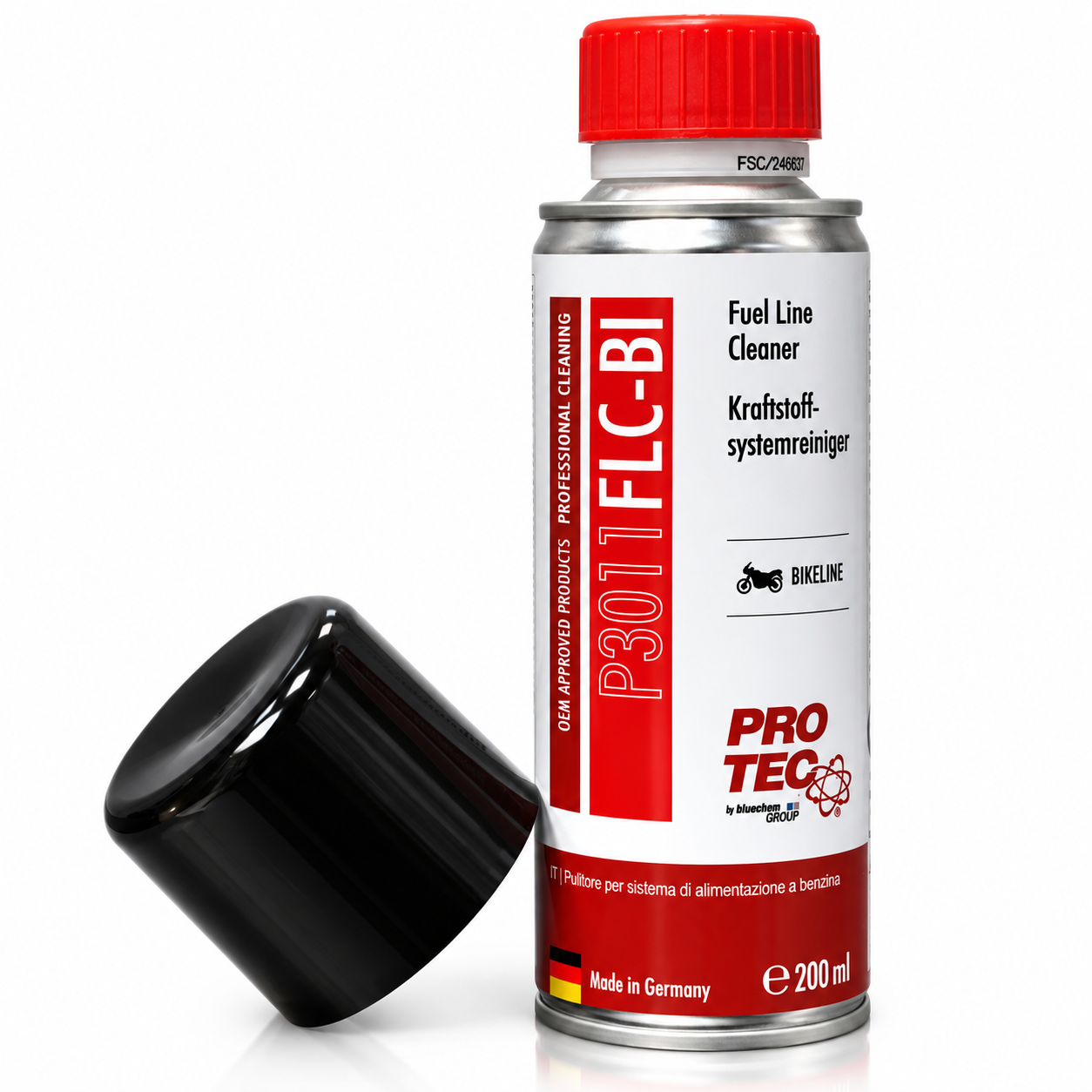 تمیزکننده سیستم سوخت و انژکتور موتورسیکلت پروتک PROTEC Fuel Line Cleaner / ساخت آلمان اصل کد 201429