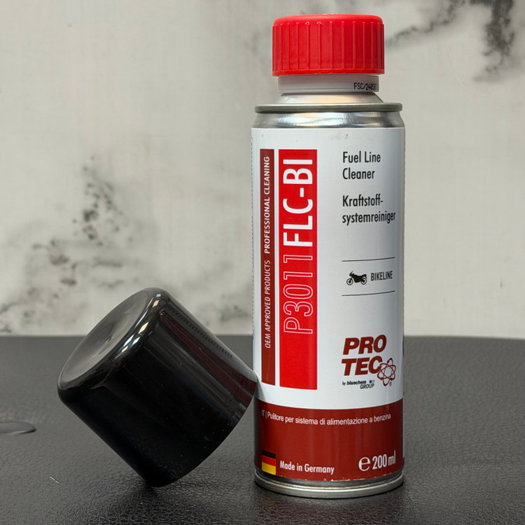 تمیزکننده سیستم سوخت و انژکتور موتورسیکلت پروتک PROTEC Fuel Line Cleaner / ساخت آلمان اصل کد 201429