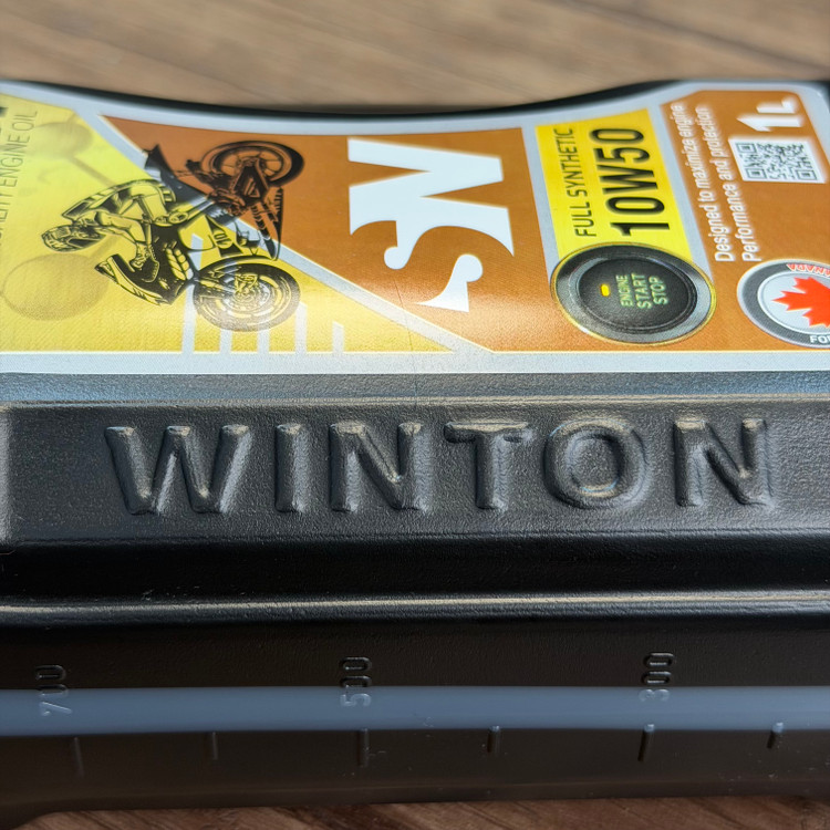 روغن موتور سیکلت وینتون مخصوص موتور های دنده ای WINTON 10W50 MA2 SN فول سنتتیک تحت لیسانس کانادا اصل کد 200888