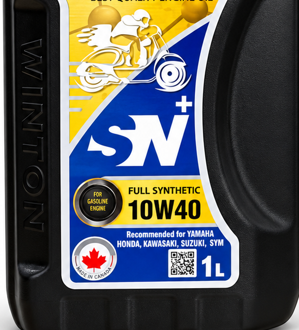 روغن موتور سیکلت مخصوص موتور های اسکوتر وینتون پلاس +WINTON 10W40 MB SN فول سنتتیک / تحت لیسانس کانادا اصل کد ۲۰۱۳۶۴