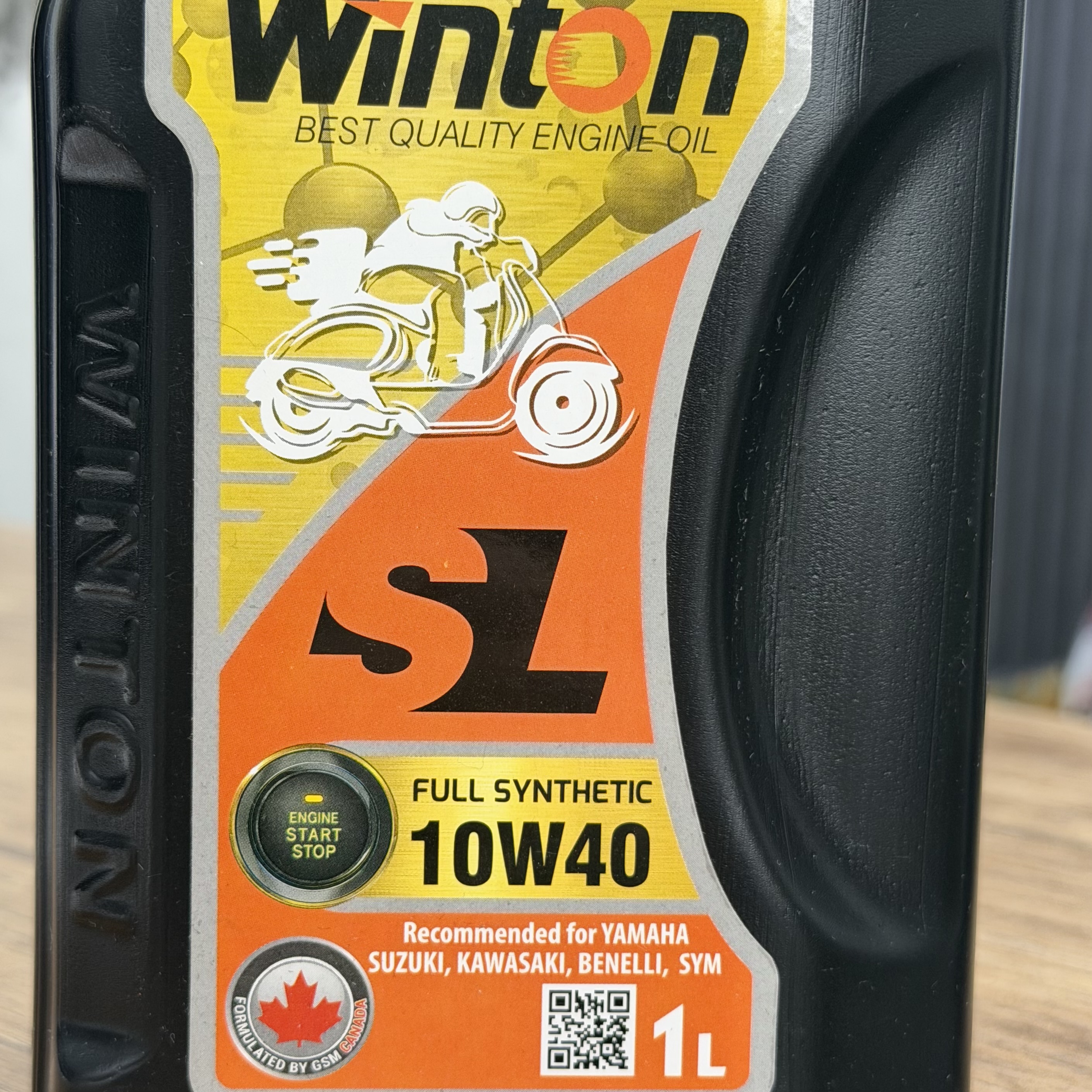 روغن موتور سیکلت مخصوص موتور های اسکوتر وینتون WITON 10W40 MB SL فول سنتتیک / تحت لیسانس کانادا کد 200885