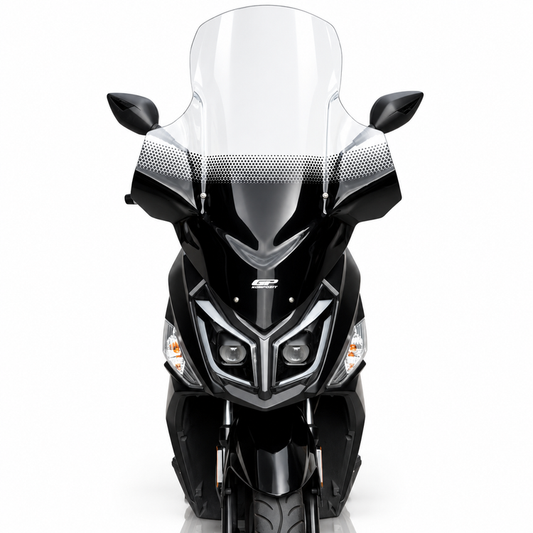 طلق شفاف GP KOMPOZIT SYM J200 79cm مدل بادگیر دسته دار ساخت ترکیه اصل کد 202128
