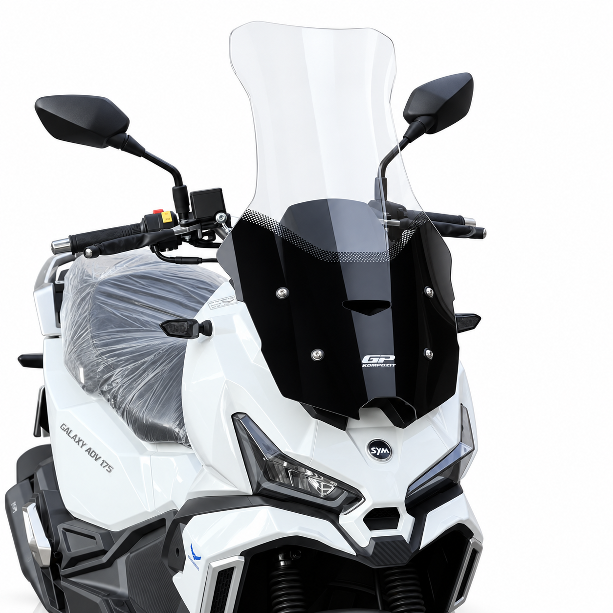 طلق شفاف هاسکی GP Kompozit SYM ADV175 ساخت ترکیه اصل کد 200610