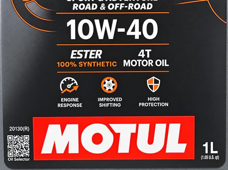 روغن موتور مخصوص موتور های دنده ای موتول 10W40 مدل 7100 MOTUL / ساخت ایتالیا اصل کد ۲۰۱۱۱۸