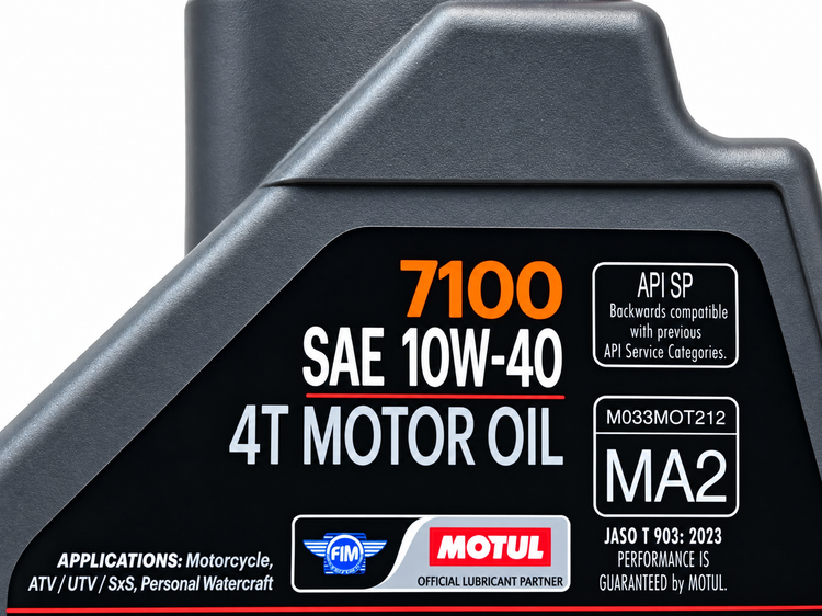 روغن موتور مخصوص موتور های دنده ای موتول 10W40 مدل 7100 MOTUL / ساخت ایتالیا اصل کد ۲۰۱۱۱۸