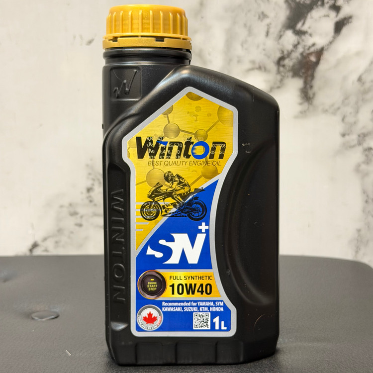 روغن موتور سیکلت وینتون پلاس مخصوص موتورهای دنده ای +WINTON ۱۰W40 MA2 SN / فول سنتتیک تحت لیسانس کانادا کد 202443