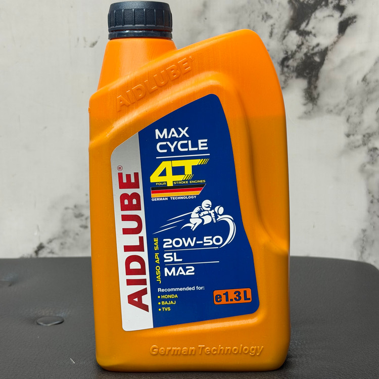 روغن موتور ایدلوب حجم 1/300 AIDLUBE 20W50 MA2 SL مخصوص موتورهای دنده ای تحت لیسانس ایدلوب آلمان اصل کد 202440
