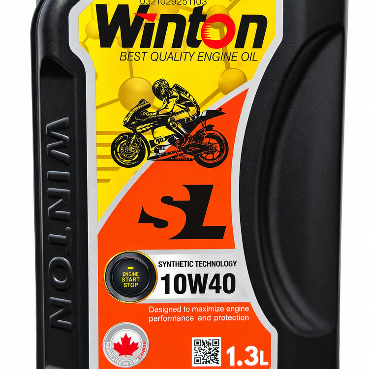 روغن موتور سیکلت مخصوص موتور های دنده ای وینتون حجم 1/300 WINTON 10W40 MA2 SL / تحت لیسانس کانادا اصل کد 202442