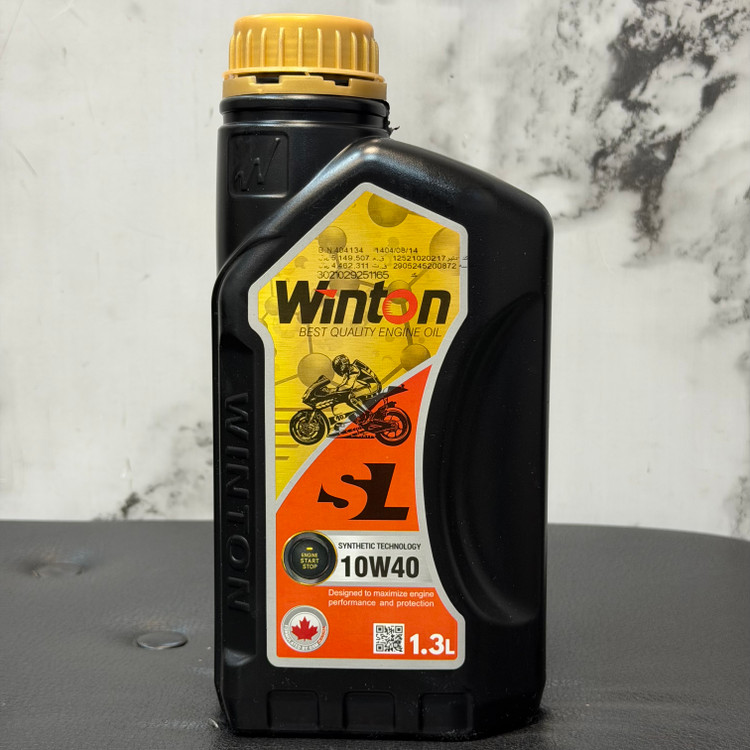 روغن موتور سیکلت مخصوص موتور های دنده ای وینتون حجم 1/300 WINTON 10W40 MA2 SL / تحت لیسانس کانادا اصل کد 202442