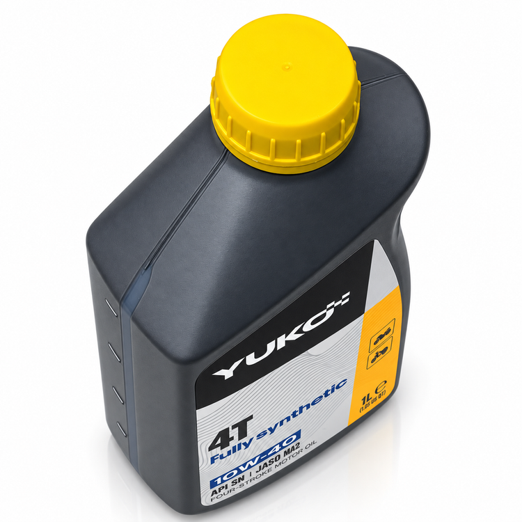 روغن موتور سیکلت یوکو مخصوص موتور های اسکوتر YUKO Fully Synthetic 4T 10W-40 API SN JASO MB حجم 1 لیتر کد 202445