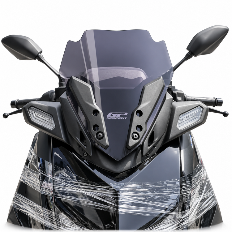 طلق کوتاه / شیلد اسپرت دودی GP KOMPOZIT YAMAHA Xmax 40cm ساخت ترکیه اصل 200614
