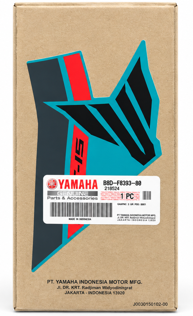 برچسب / استیکر روی فلاپ هواکش سمت چپ ناردوگری YAMAHA Mt15 Gray ساخت اندونزی اصل کد 200078